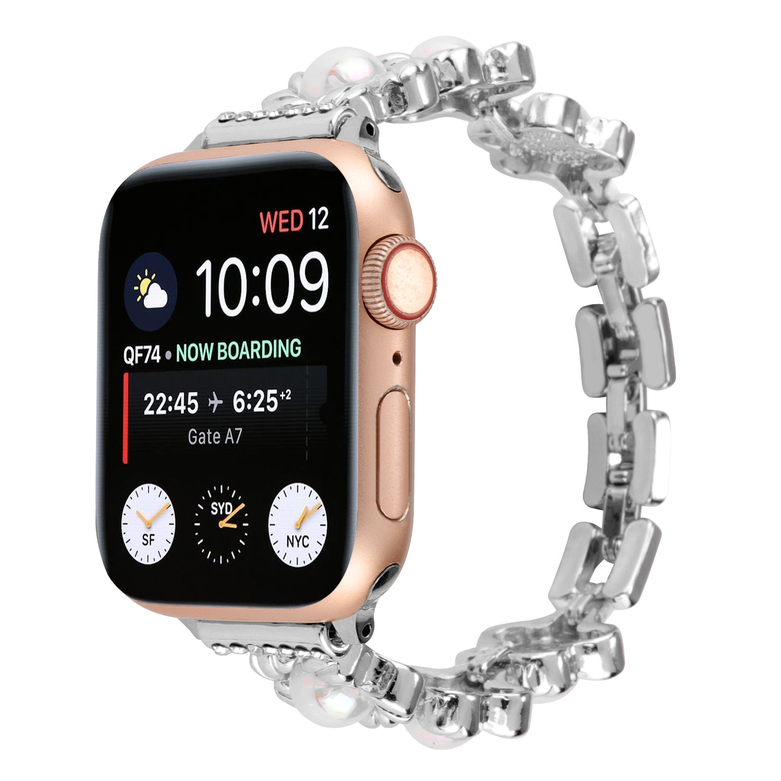 For Apple Watch Ultra Ultra 2 49mm Series 9 8 7 45mm 6 5 4 SE SE (2022) (2023) 44mm 3 2 1 42mm Metal Watch Band Flower Docor Strap For Apple Watch Ultra Ultra 2 49mm Series 9 8 7 45mm 6 5 4 SE SE (2022) (2023) 44mm 3 2 1 42mm Metal Watch Band Flower Docor Strap